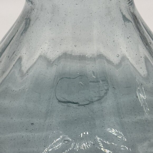 Vtg Mexican Hand Blown Glass Decanter Mercury  Sphere Stopper RARE Cone Shape - Picture 6 of 11